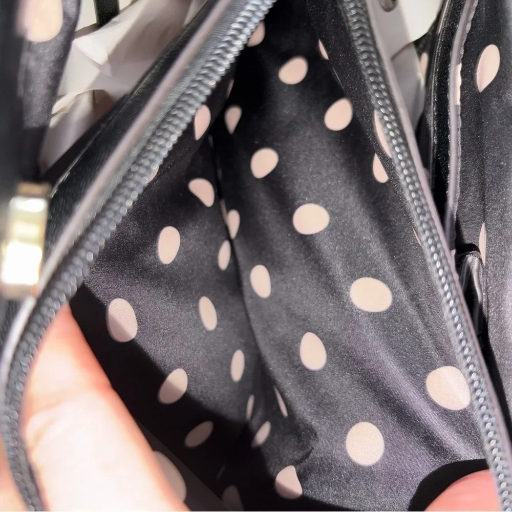 Anne Klein‎ Black Satchel with Gold Accents